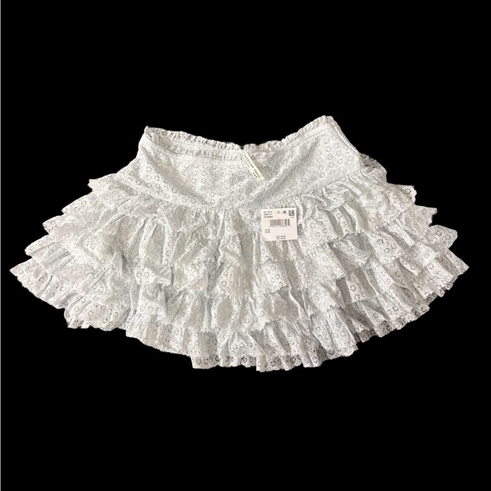 American Eagle Outfitters Light Blue Lace Mini Skirt